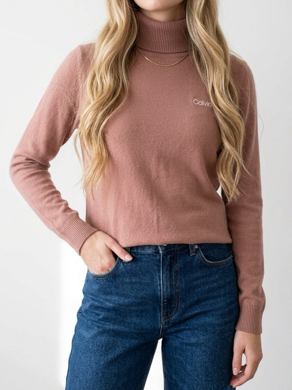 Calvin Klein - Tan Turtleneck Sweater